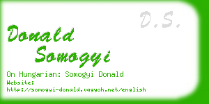 donald somogyi business card